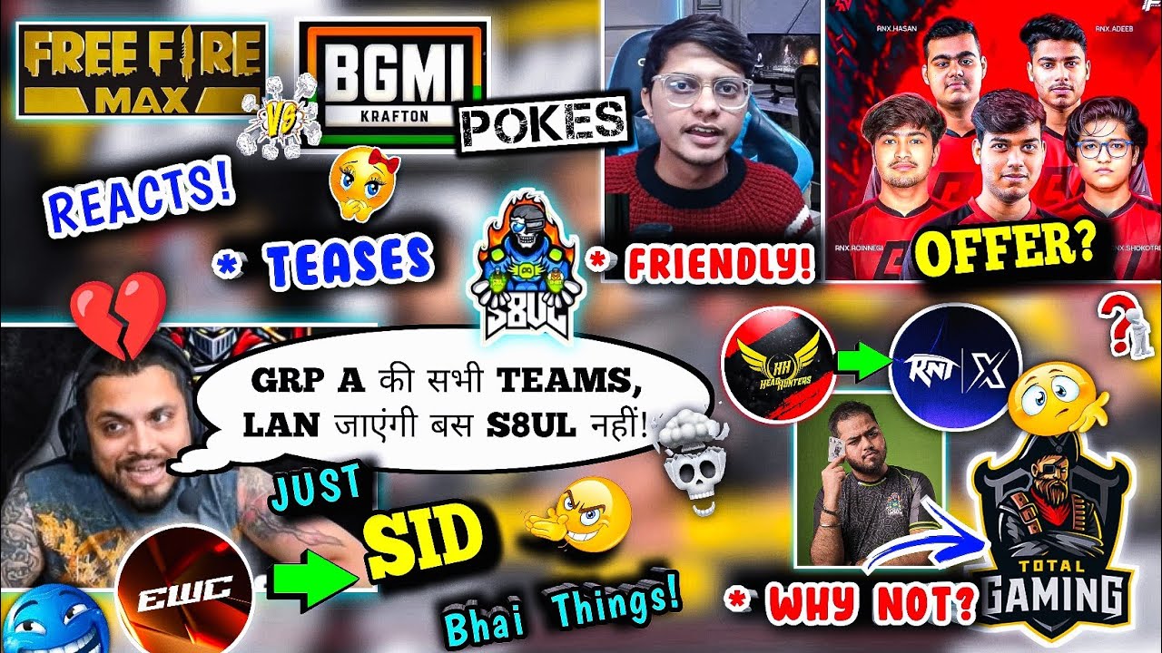 🚨 Why S8UL not Offers TG, SID Bhai reply on S8UL ELITE Choked! 💔😔 | Offers to RNX? 🤫 | HH Joins RNTX