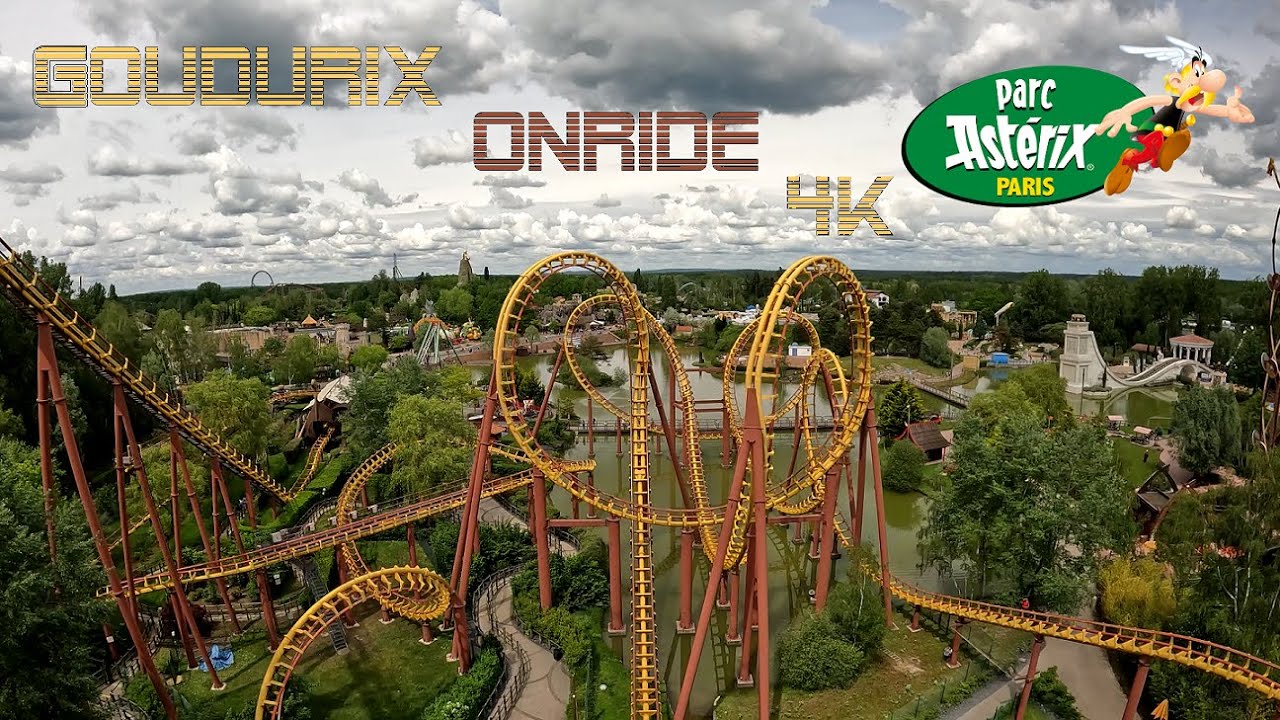 Goudurix - Onride (4K) - Parc Asterix - Vekoma - 7-Looping-Coaster