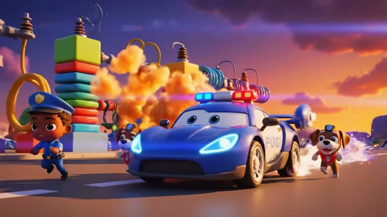 🚓 Wheels On The Car! 🚨 Police Rescue Team & Safety Songs for Kids