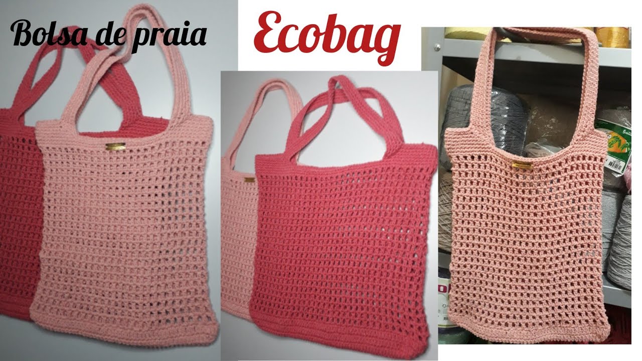 Bolsa de crochê / ecobag linda e fácil sem emendas passo a passo
