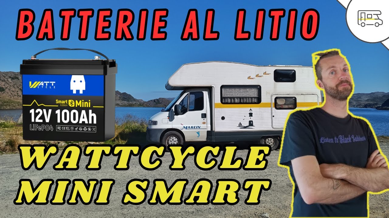 Batterie litio camper - WattCycle Mini Smart 100Ah e caricabatterie Lifepo4 220v