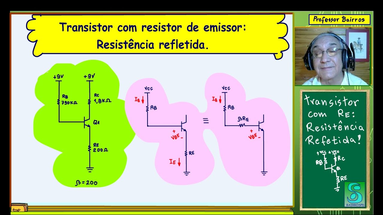 TRANSISTOR COM RESISTOR DE EMISSOR: Resistência refletida