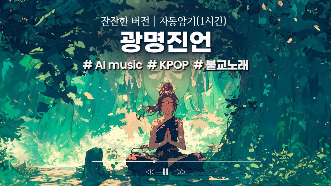 내 안의 거인을 부르는 광명진언 l 밝고 기분이 좋아지는 자동암기곡ㅣ잔잔한 버전ㅣ1시간 반복