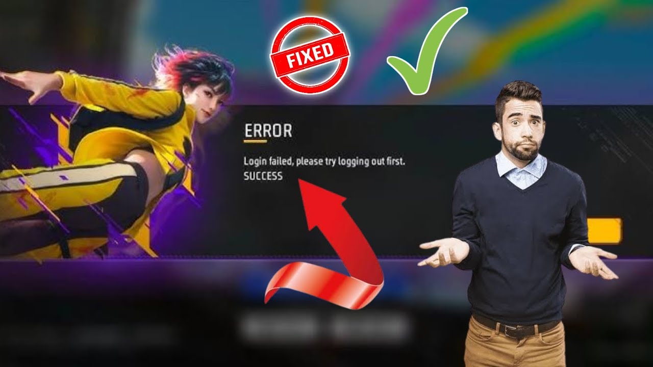 Como corrigir falha de login, tente sair primeiro Free Fire || Erro de login no Free Fire