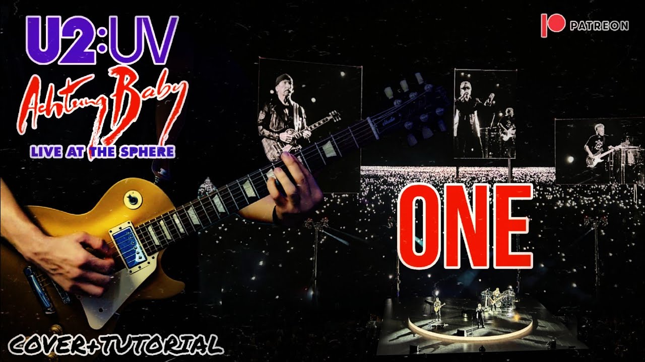 U2 - One (Guitar Cover/Tutorial) Live From Chicago 2005 Free Backing Track Line 6 Helix The Sphere