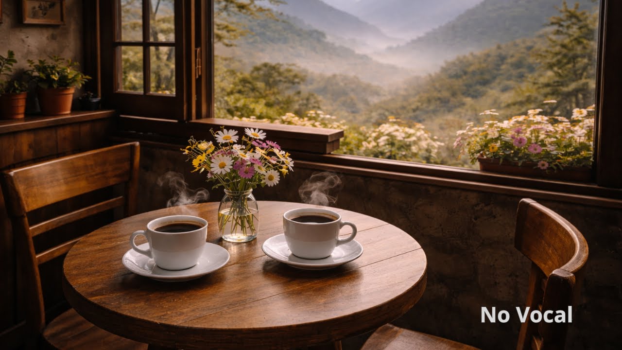 Zen Morning Café – Soft Piano Ambient (No Vocal) | Gentle Clarity