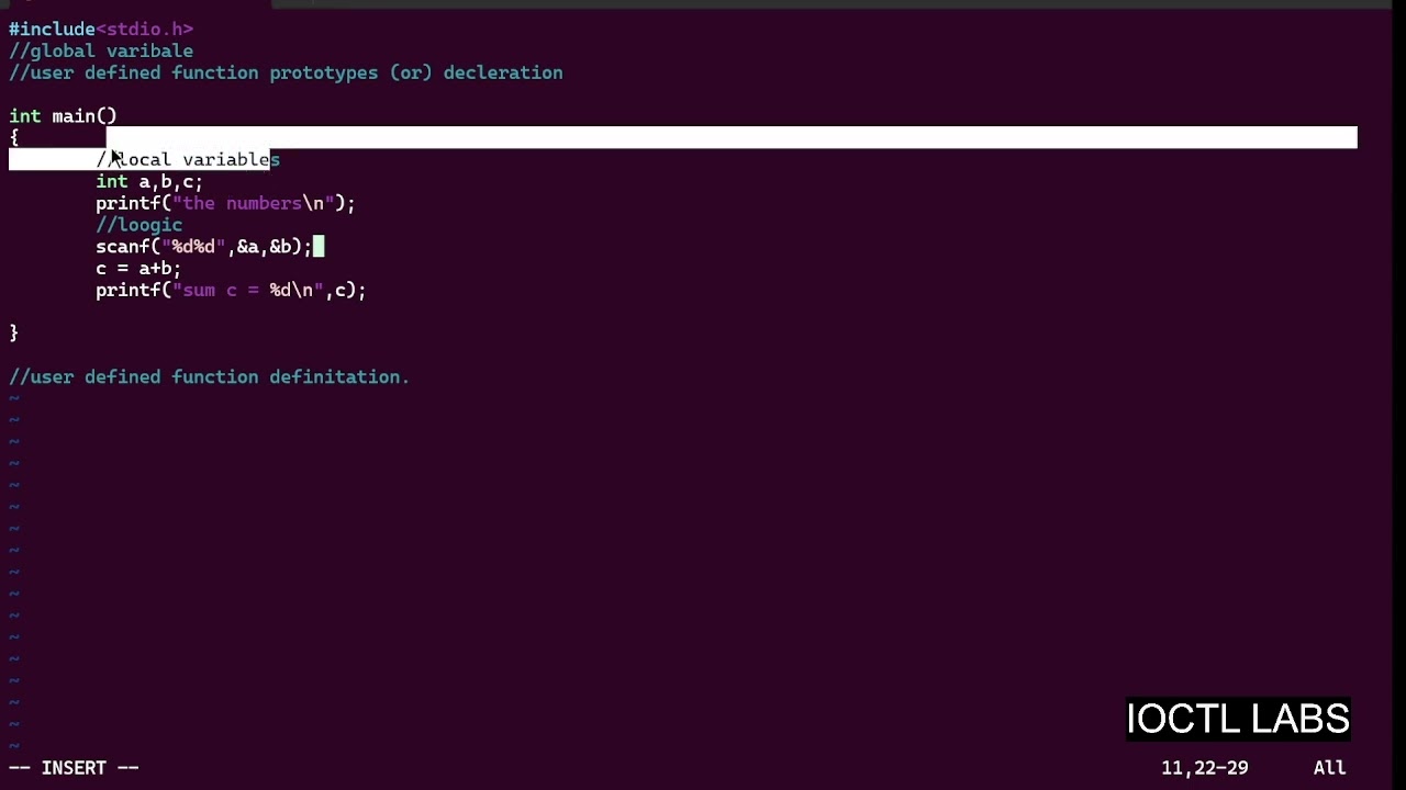structure of c program | 03 | C | linux | #c #education #linux