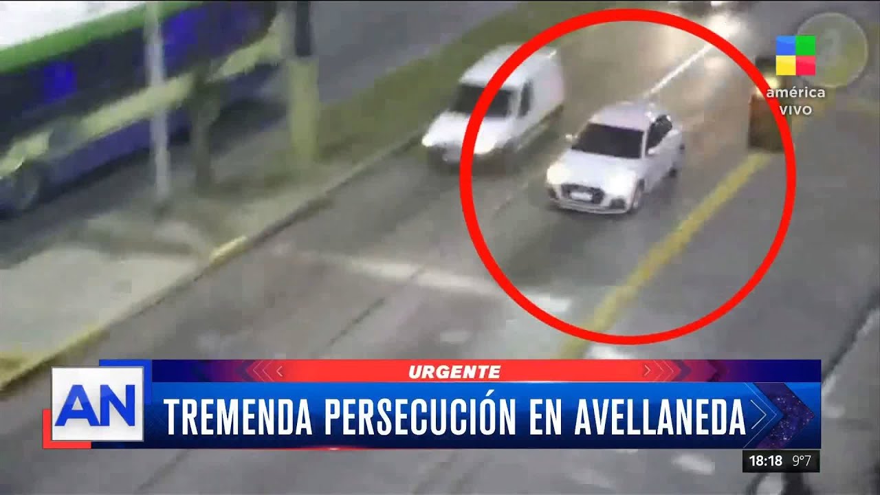 Tremenda persecución en Avellaneda con autos robados y en contramano