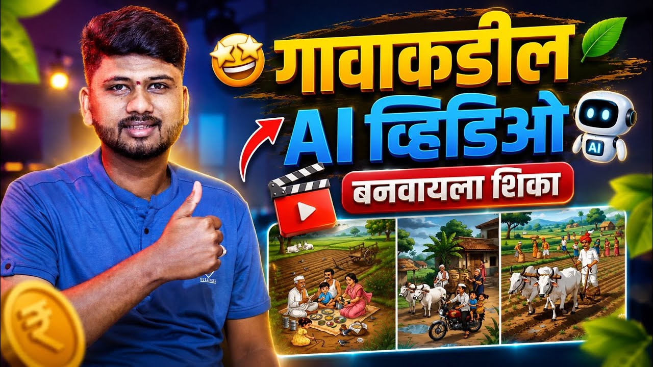 गावाकडील Trending AI Video बनवायला शिका. मोबाईल वरून Ai Video बनवायला शिका 