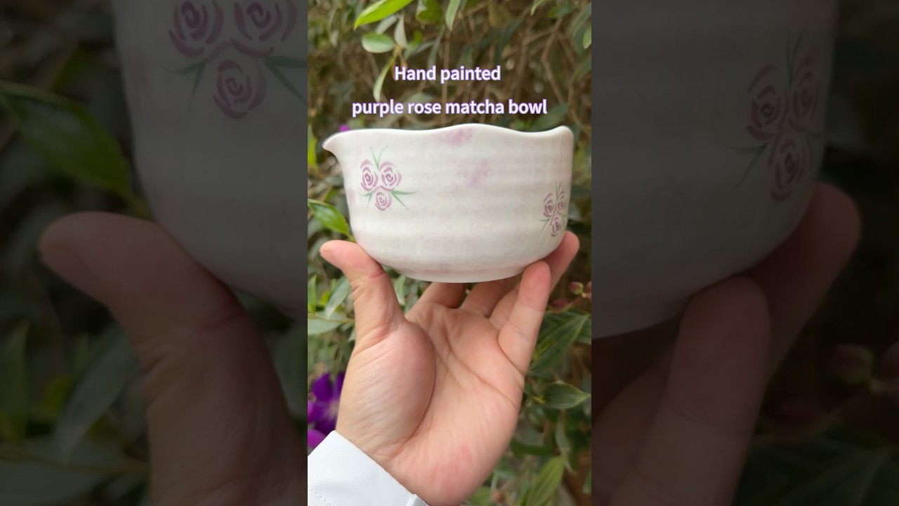 This Purple Rose Matcha Bowl Feels So Elegant 🌹💜🍵