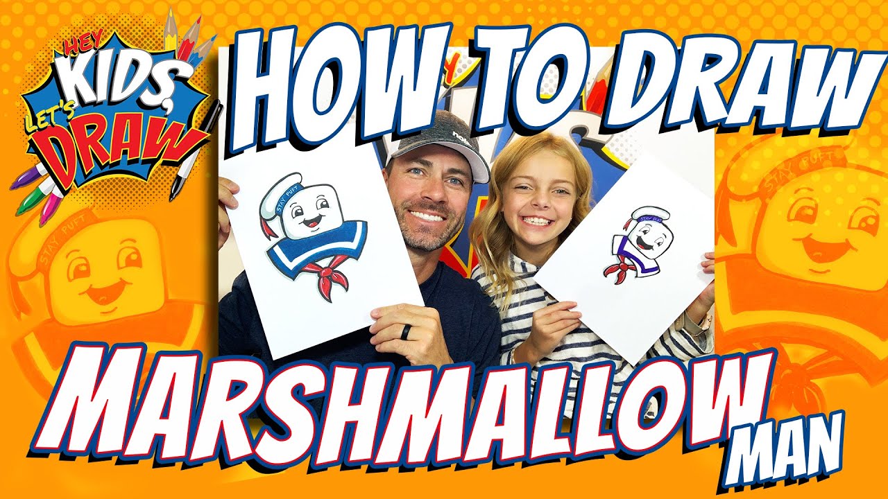 How to Draw the Stay Puft Marshmallow Man for Kids