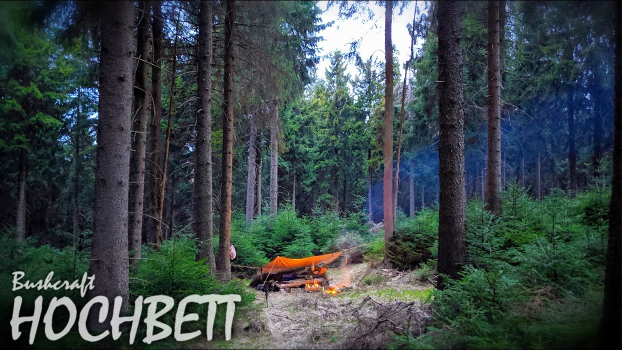 BUSHCRAFT - HOCHBETT BAUEN | Survival Lager | Outdoor Camp |