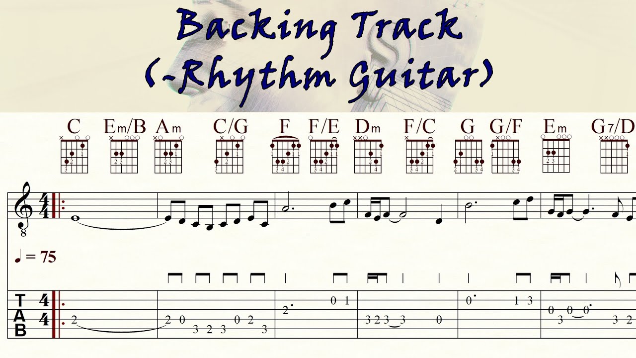 A WHITER SHADE OF PALE | PROCOL HARUM | No Rhythm Guitar | Backing Track | TAB & Sheet Music