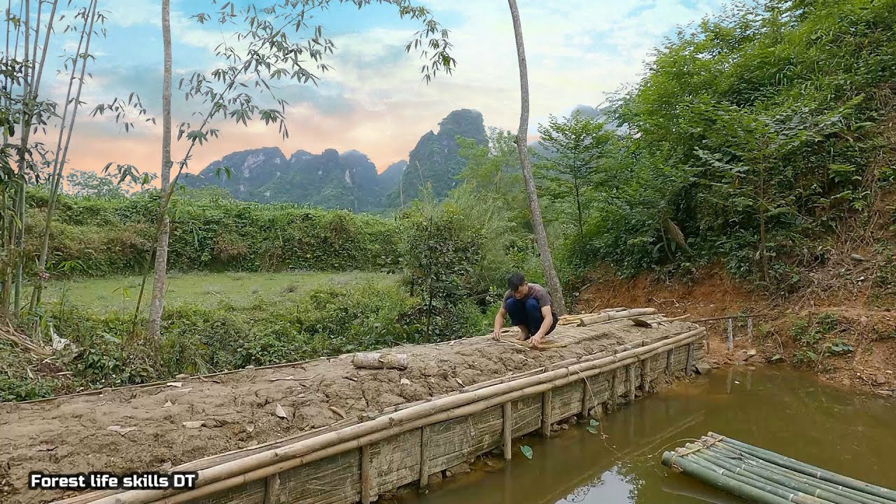 Make wooden oars, Upgrade and strengthen the water dam - Build a life | Ep.202