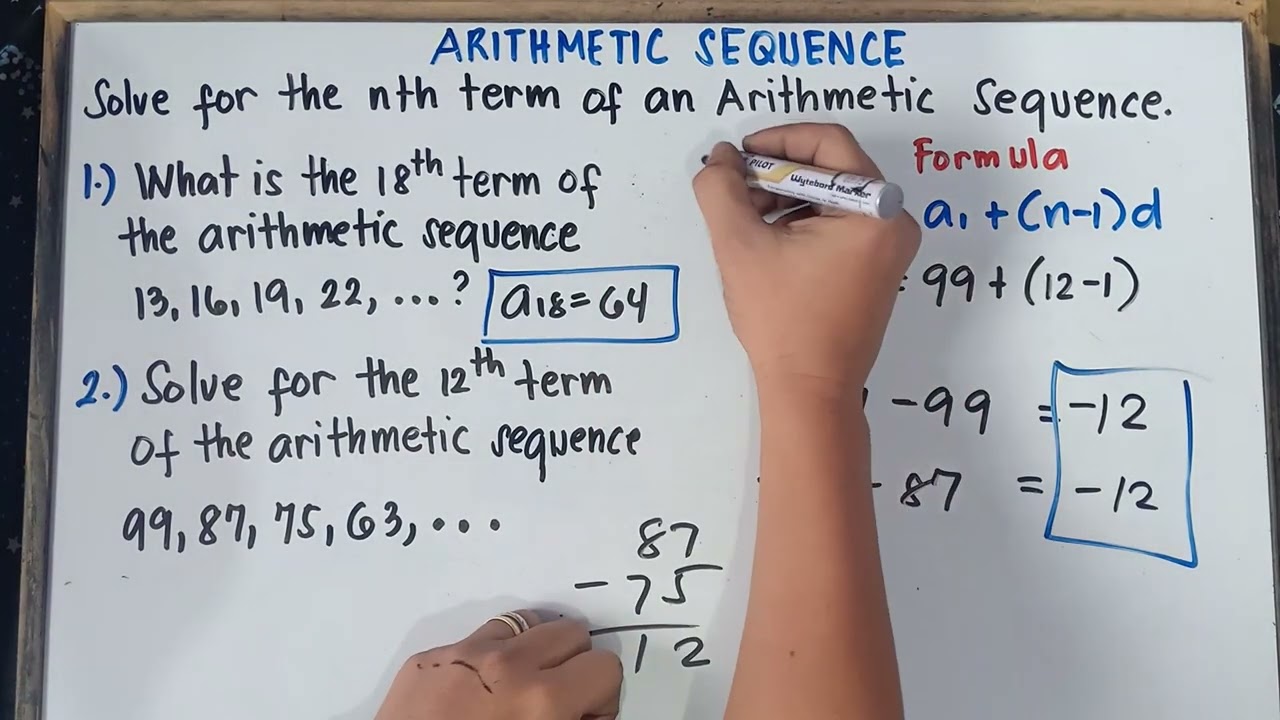 Arithmetic Sequence | Solve for the nth term of the given sequence | Grade 8 | Quarter 1 |