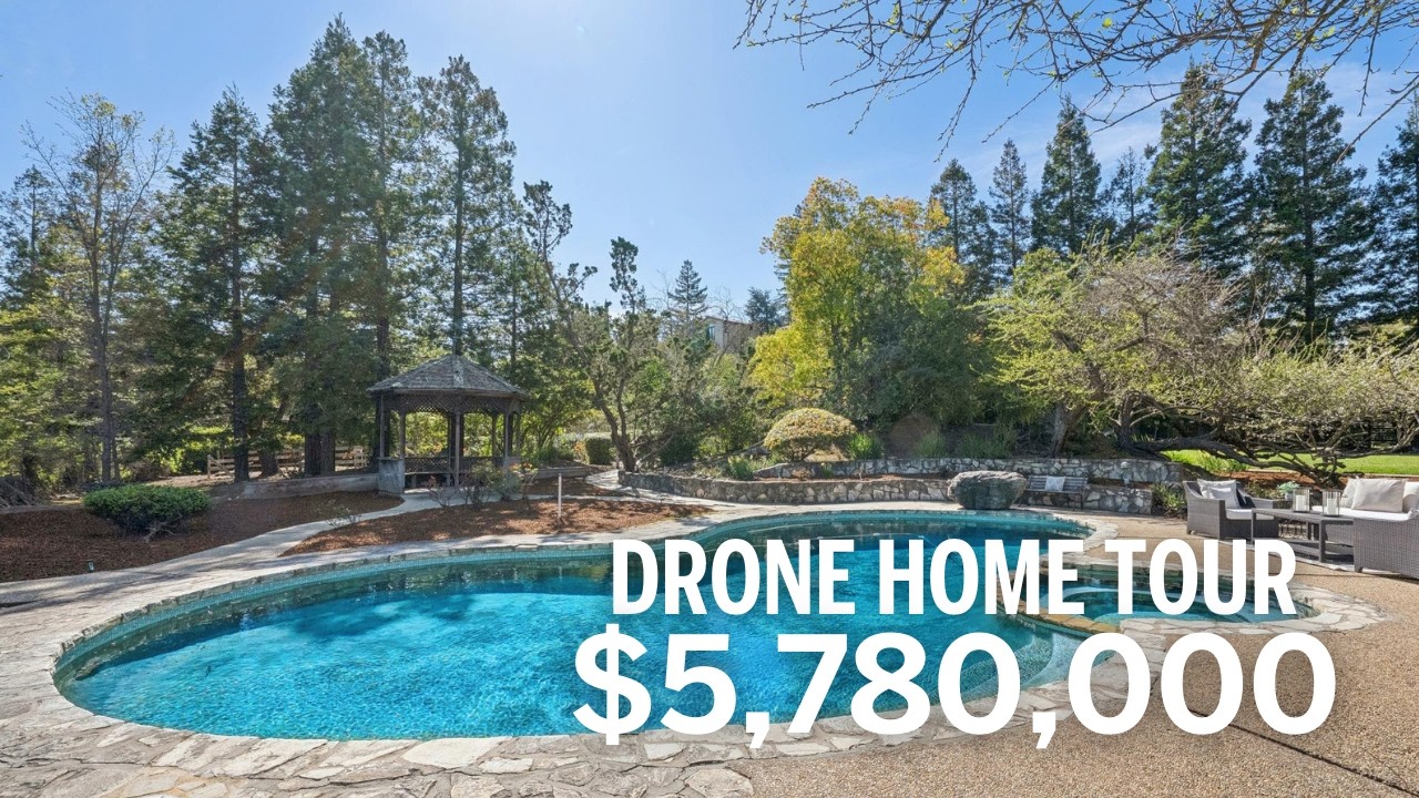 Drone Flying Through $5.7M Monte Sereno Estate on 1+ Acre | 18074 Daves Ave