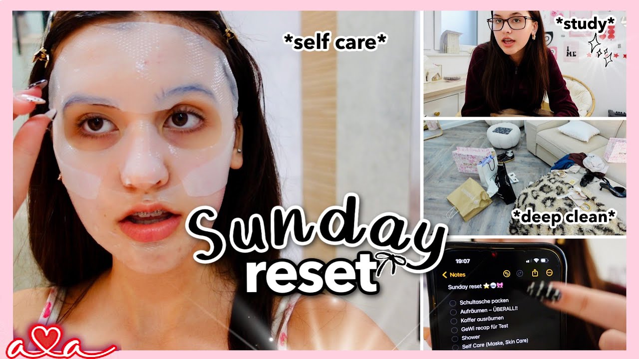 Nicht bereit für Montag 😭🎀 SUNDAY RESET ⭐🎀🧺🧼 aufräumen + orga, self care & prep für die Woche! ౨ৎ