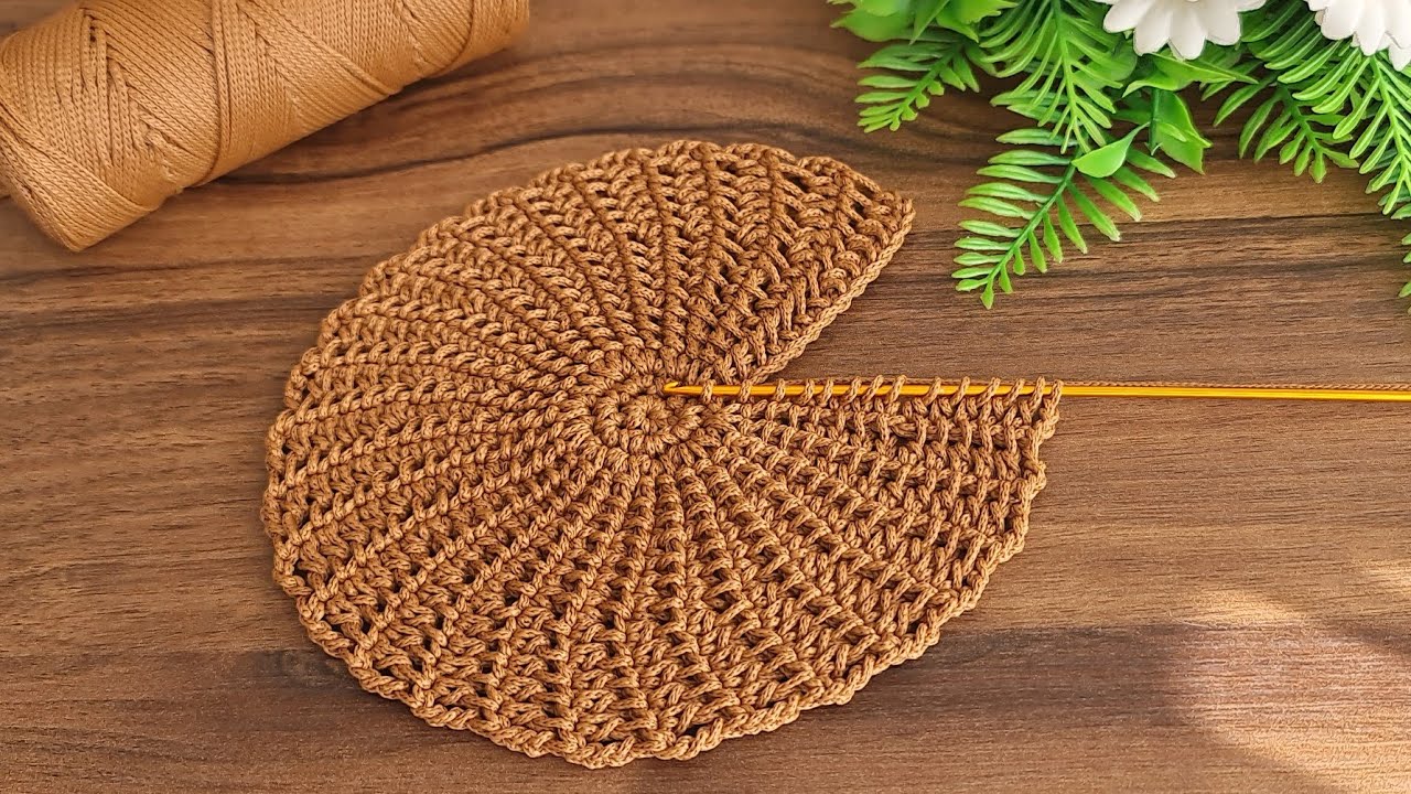 Motif, Coaster, Flower.😇Make and Sell. How to make a very easy supla coaster motif.Tunisian crochet