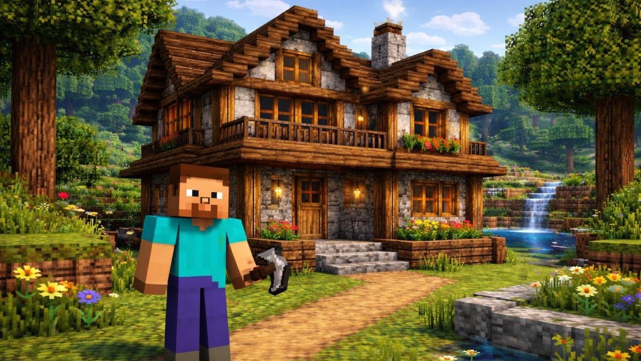 🔨🏡 أخيرًا بنيت بيتًا في عالم ماين كرافت | #2