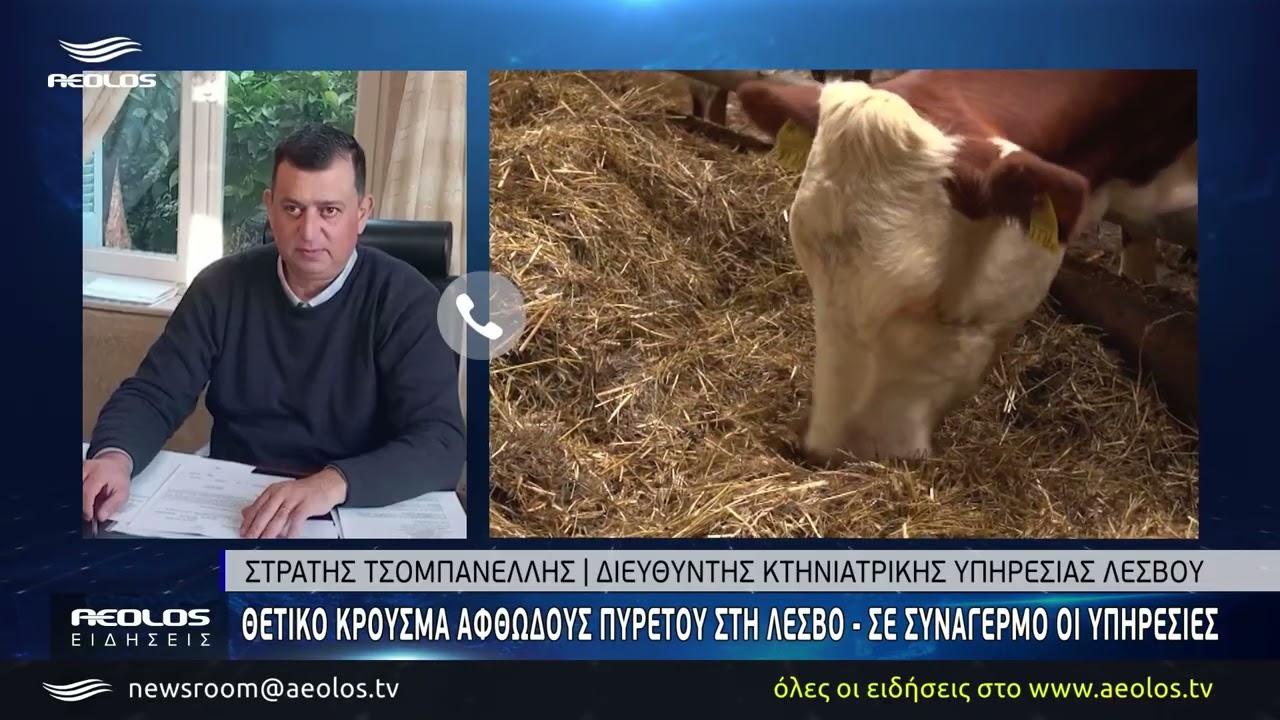 Θετικό το κρούσμα του αφθώδους πυρετού στη Λέσβο- Έκτακτη σύσκεψη στην Περιφέρεια