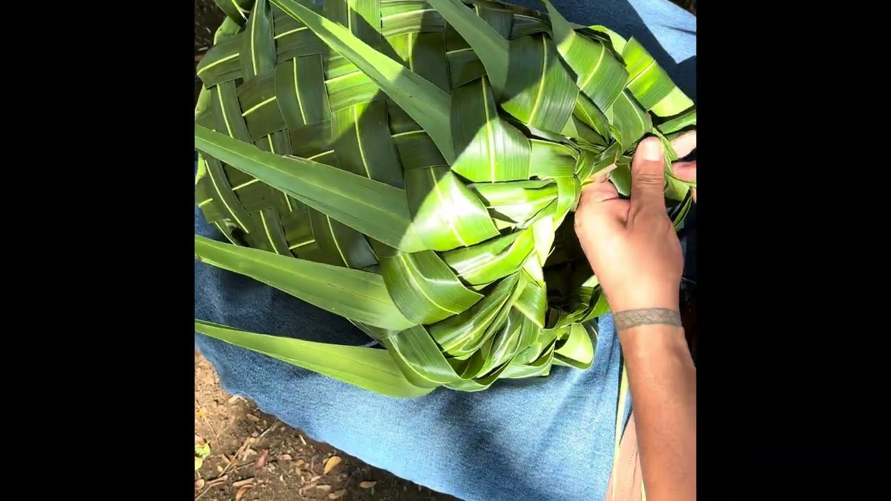 Coconut Leaf weaving 
