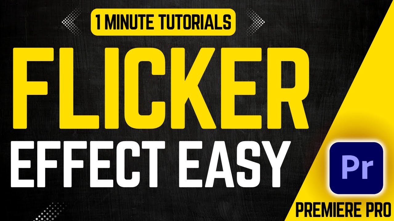 Easy Flicker Effect Tutorials In Premiere Pro 2024 | Adobe Tutorials