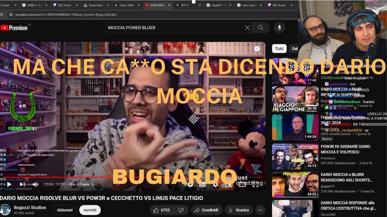 BLUR E MARZA REAGISCONO AL VIDEO DI DARIO MOCCIA 