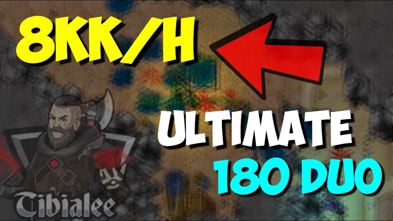 TIBIA 8KK/H ULTIMATE! BEST EXP LEVEL 180-250+ DUO KNIGHT & DRUID! BURSTER SPECTRE #TibiaLee