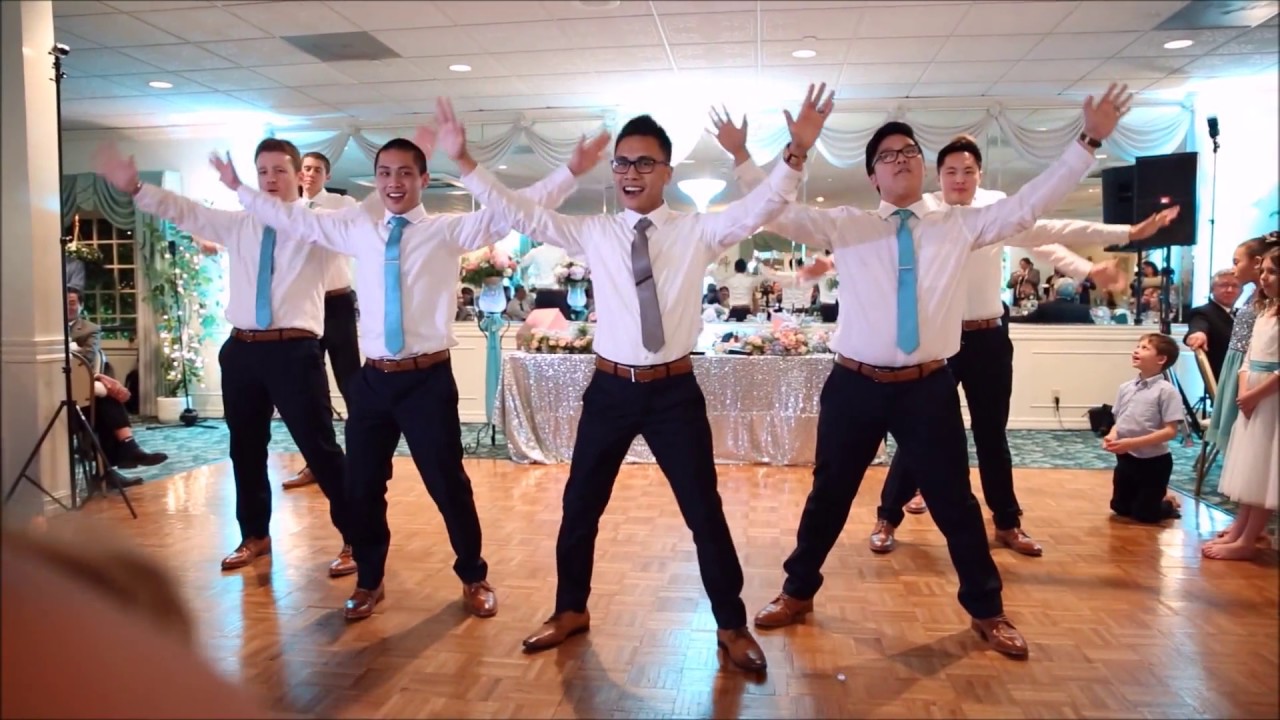 Funny Groomsmen Surprise Dance for Bride (Nguyen Wedding)