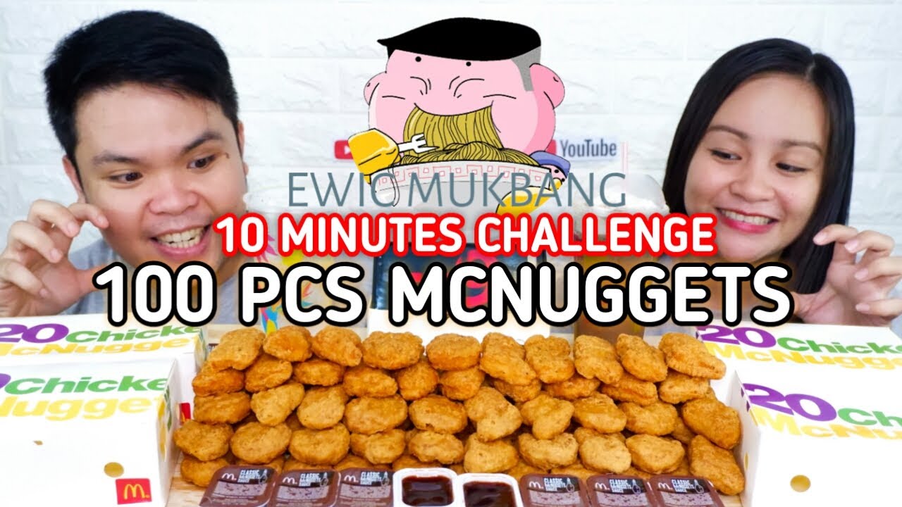 100 McNuggets 10 Minutes Challenge Mukbang / McFloat / Filipino Food Mukbang Collab @EricTeodoro