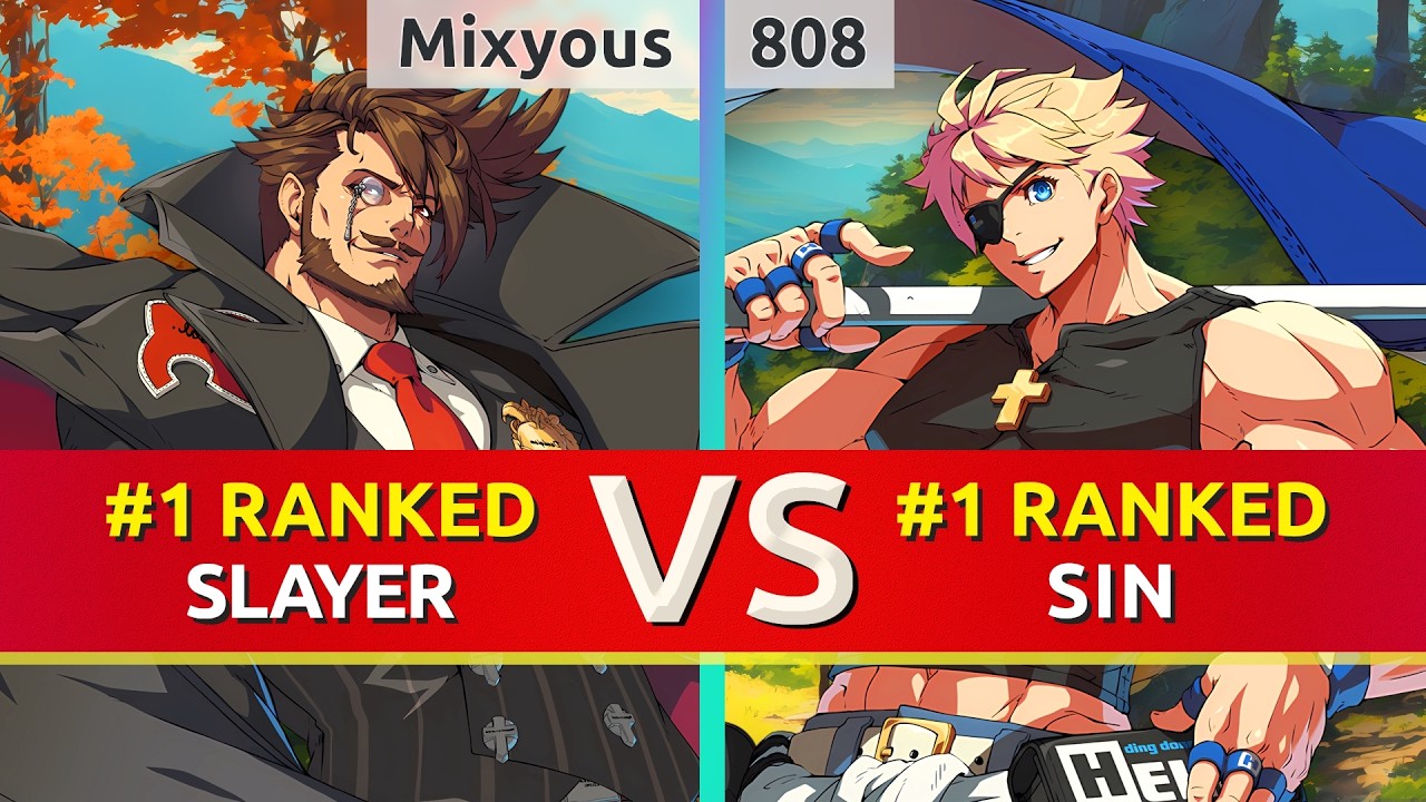 GGST ▰ Mixyous (#1 Ranked Slayer) vs 808 (#1 Ranked Sin). High Level Gameplay