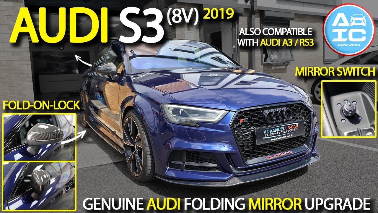 Awesome Audi S3 2017 gets Genuine Audi Folding Mirror Retrofit!! Also compatible with Audi A3 & RS3