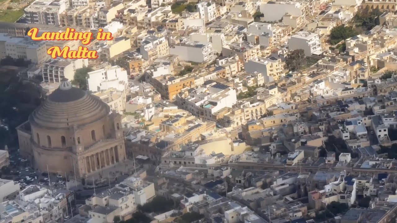 Amazing landing in Malta after flying over Gozo and Comino islands