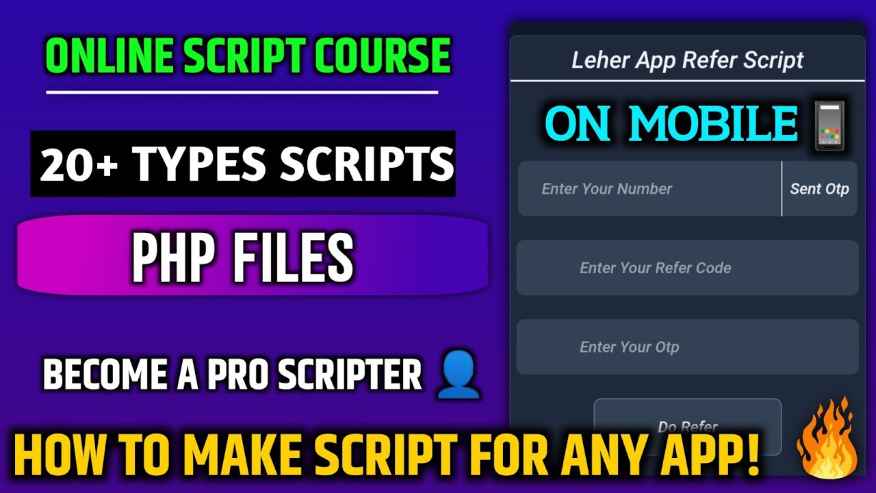 how to make ONLINE SCRIPT of any earning application | Php Review | Online Scripting Course | Unearn