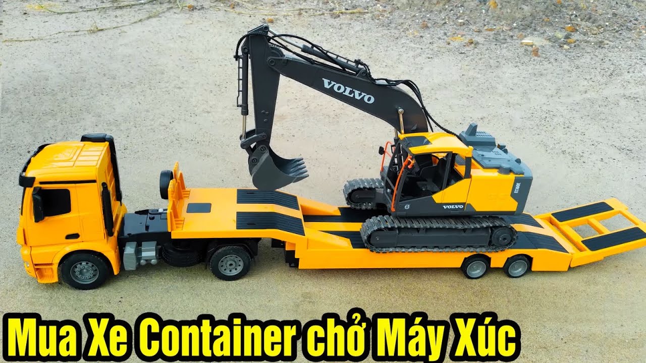 Xe Cẩu Điều Khiển Từ Xa , Xe Container chở Máy Xúc , Xe Múc Cát , Ô Tô Đồ Chơi, Xe Tải , Xe Cuốc Đất