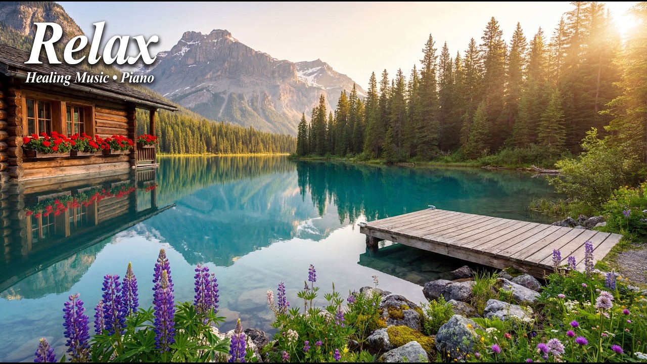 Healing Piano Music 🌿 Beautiful Relaxing Music, Calming Nature Scenery, Meditation & Stress Relief