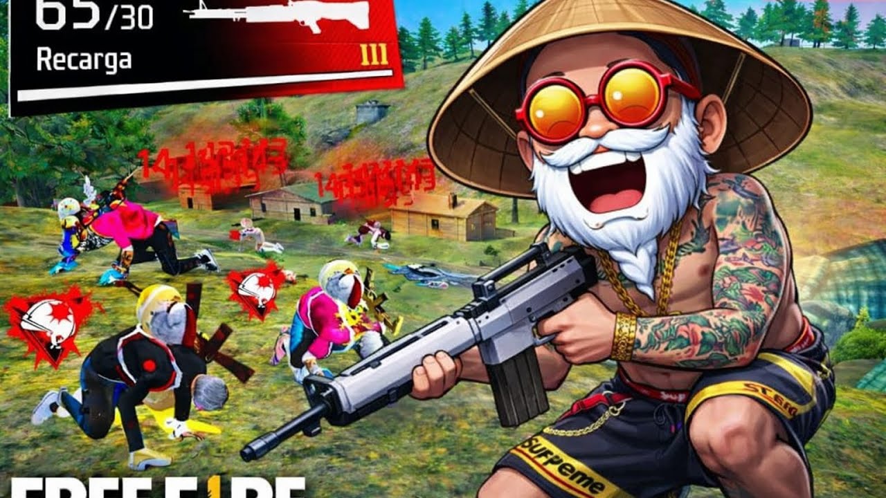 💥 M60 + SILENCIADOR = MUERTES SEGURAS | FREE FIRE*subí a heroico*