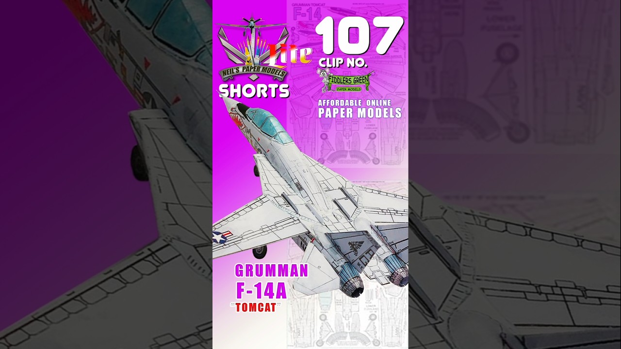 F-14 TOMCAT papermodel #papermodel #fiddlersgreen #airplane @neilpapermodels
