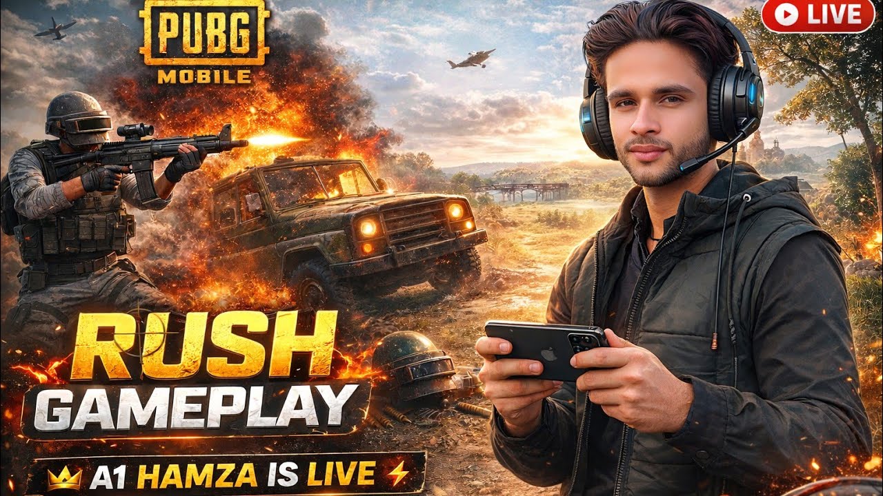 PUBG mobile rush game play 😱 A1hamza is live!