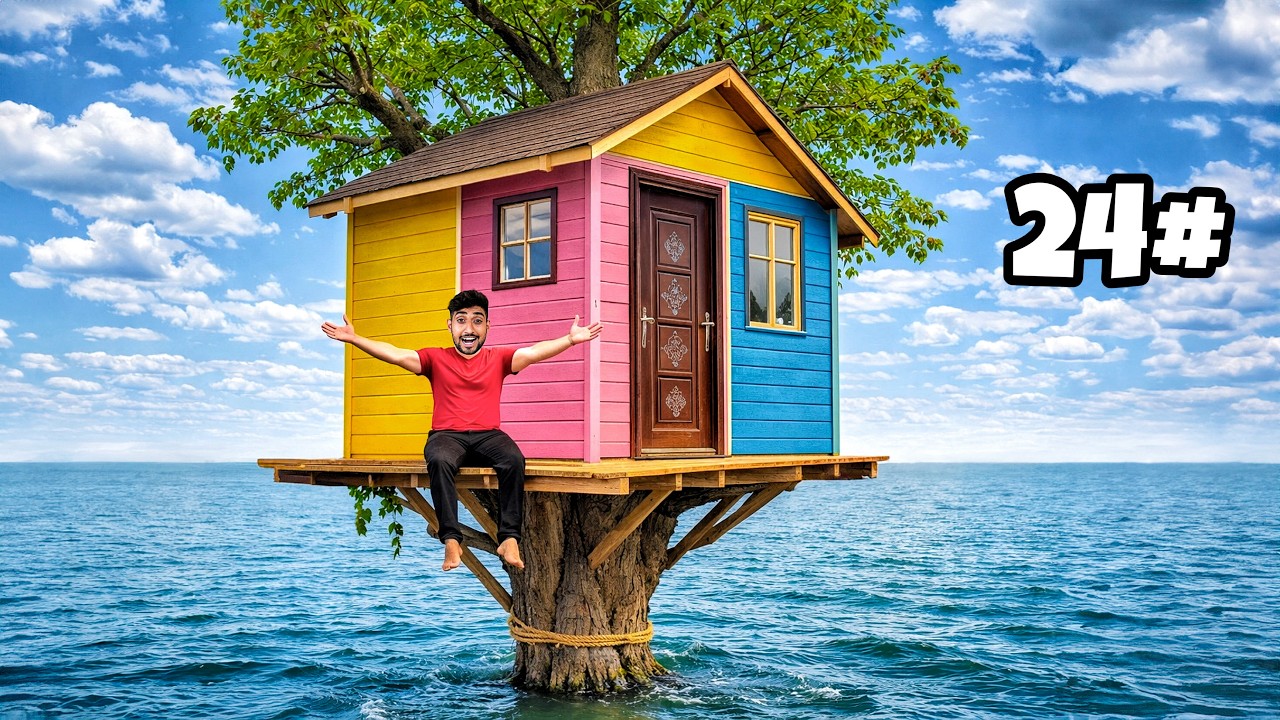 Locked in a Treehouse for 24 Hours Challenge