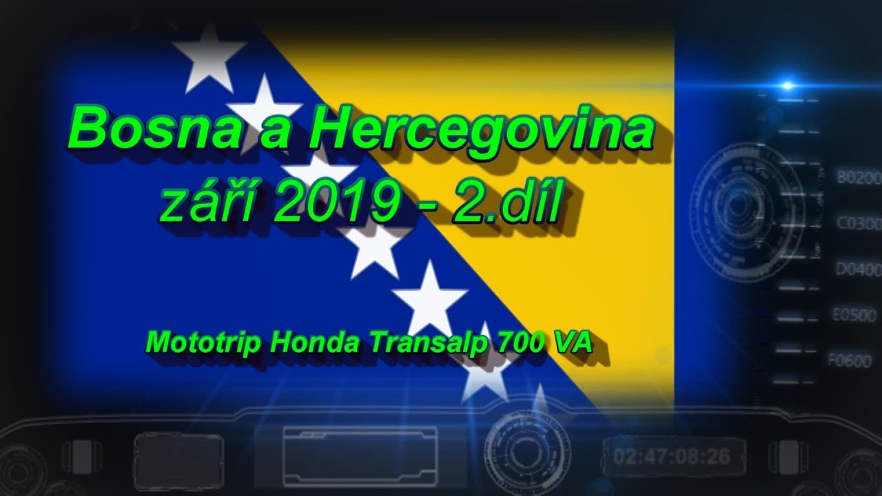 Motodovolená Bosna a Hercegovina září 2019 - 2. díl. Mototrip Honda Transalp 700 VA