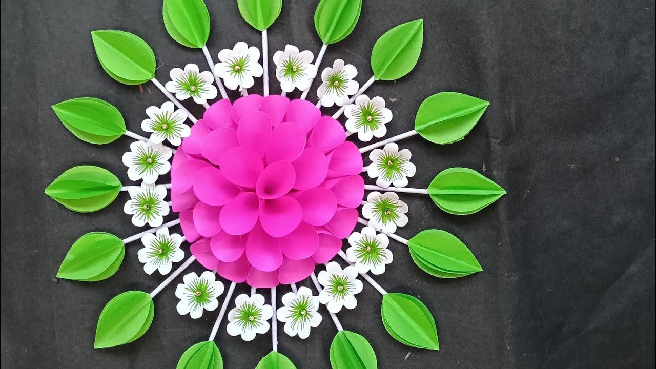 Beautiful flower 🌸🌸 wall hanging #papercraft #diy #youtubevideo 