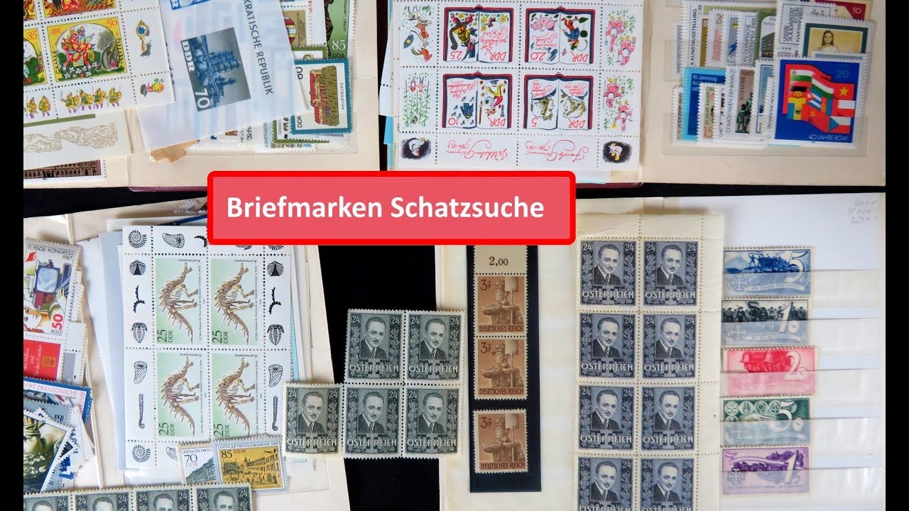 Briefmarken wertvoll? Schatzsuche in Posten Briefmarken Österreich, DDR und Deutsches Reich