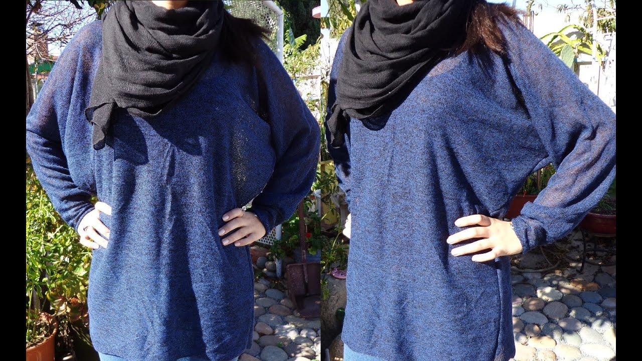 Fashion DIY How to make Super Easy and Quick Sweater