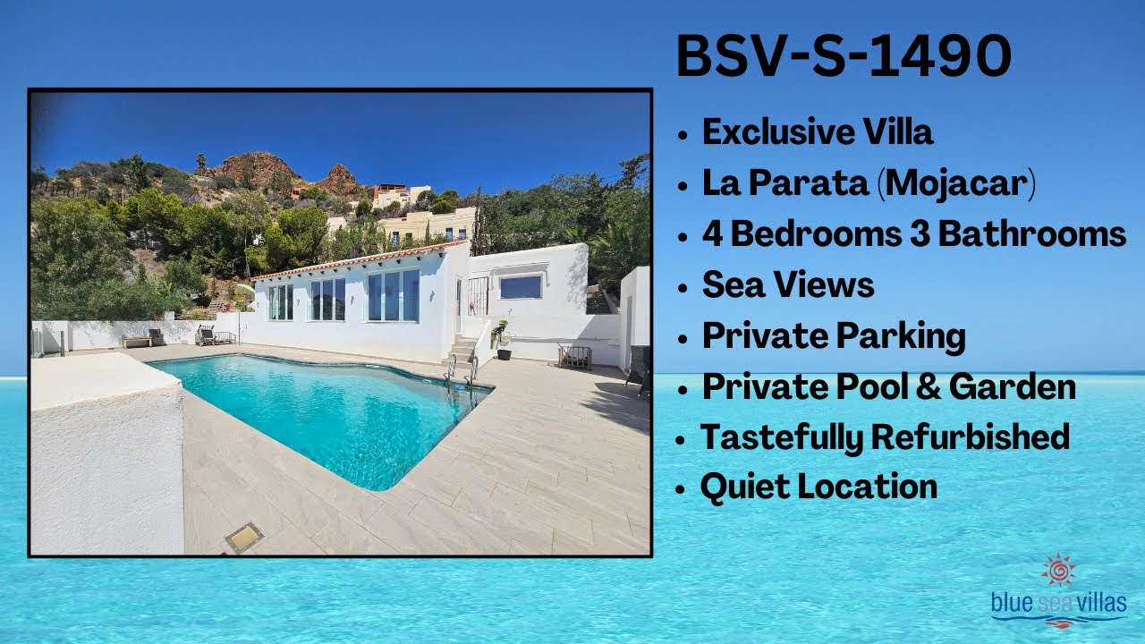 BSV-S-1490, Exclusive Villa for sale in La Parata, (Mojacar) 4Bedrooms, 3 Bathrooms