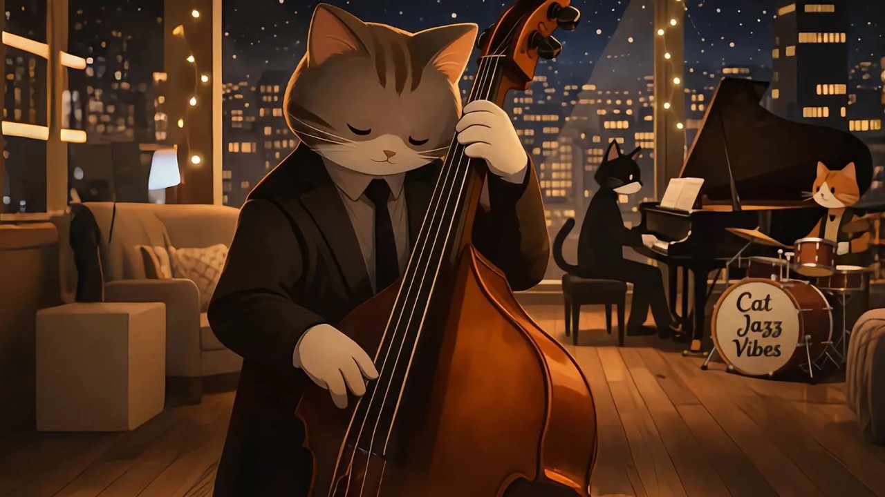 Cozy Jazz Cats – Smooth Night Lounge Jazz for Deep Focus and Relaxation