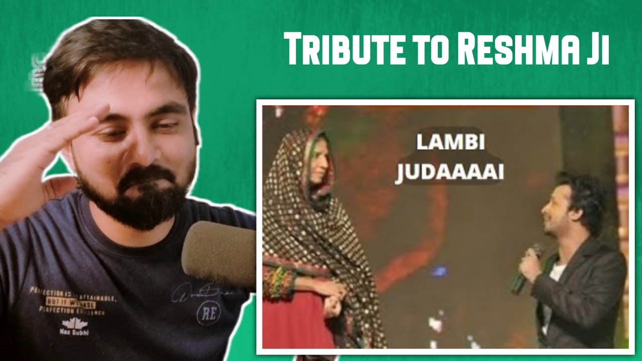 Atif Aslam and Shehzad Roy Pays Tribute to Reshma Ji |  Lambi Judai | Indian Reaction