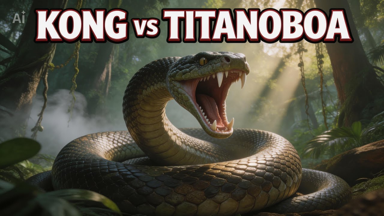 KONG vs TITANOBOA 🐍 | The Biggest Snake Ever Fights the Jungle King (AI Movie)