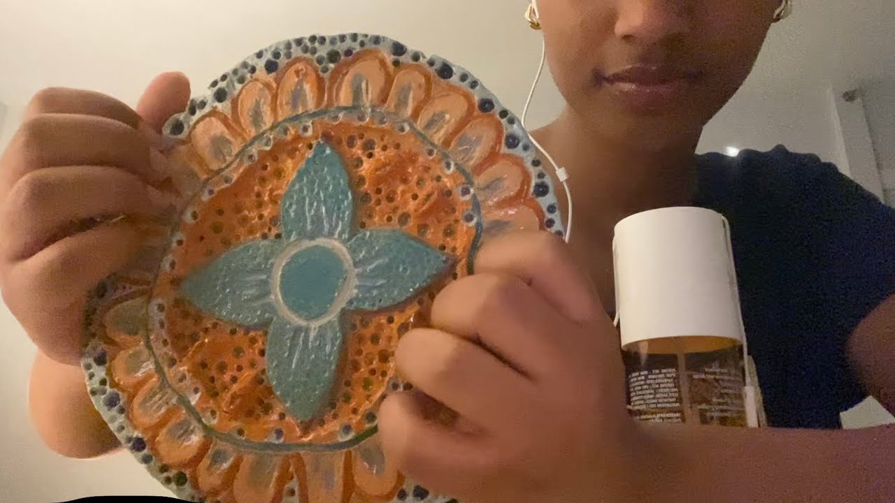 ASMR | Tapping/Scratching on my Sisters Ceramic Art