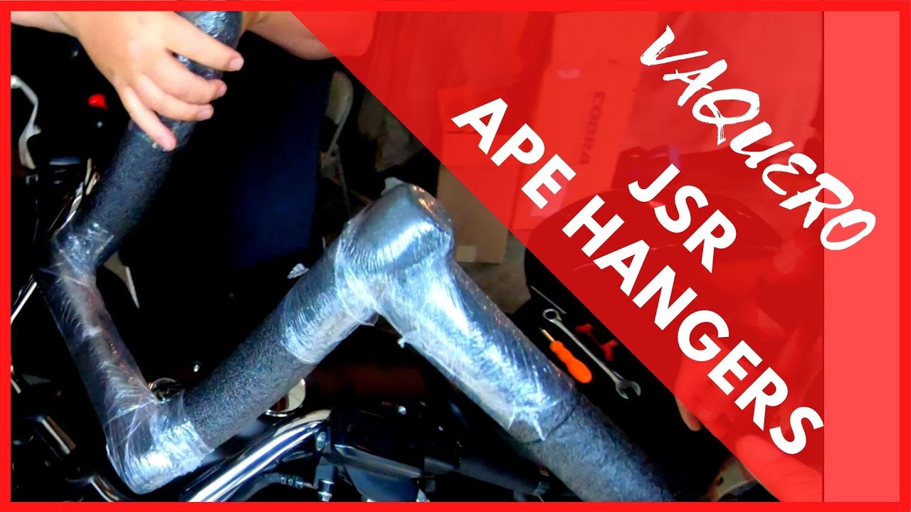VAQUERO JSR APE HANGERS & KURYAKYN GRIPS INSTALL